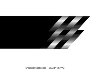 Franja de Vector para el texto, negro sobre fondo blanco con borde decorativo. Patrón de Vector sobre fondo blanco. Elemento de diseño. Fondo de Vector para embalaje, publicidad, cubiertas.