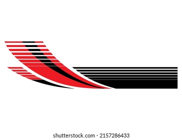 Vector stripe for tuning auto, truck, minibus, moto, yachts. Abstract arrow. Modern sports graphics. Vector background