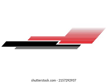 Vector stripe for tuning auto, truck, minibus, SUV, moto, yacht. Technology sticker. Stripe for text. Modern sports graphics. Vector background