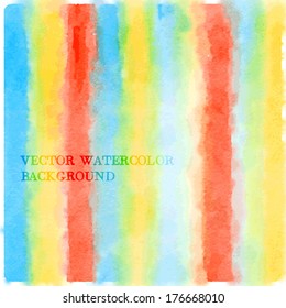 Vector striped abstract watercolor background