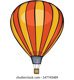 vector striped air balloon 