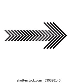 Vector Striped Arrow Background .