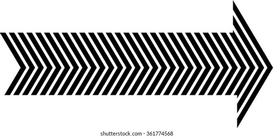 Vector Striped Arrow Background . Arrow line Background . Abstract Arrow Geometrical Background . Modern Geometrical Arrow Design Template .