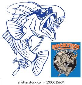 VECTOR STRIPED BASS/ROCKFISH 