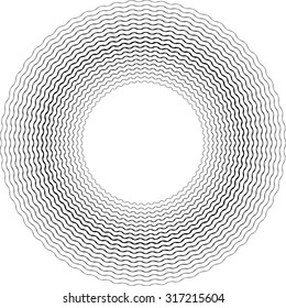 Vector Striped Circle Logo Template . Line Design .