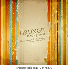 Vector striped grunge background