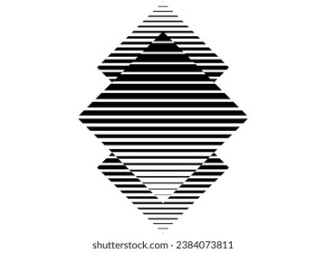 Vector striped pattern of black striped squares on a white background. For covers, interior decor, printing, wall art. Striped design element. Modern vector background