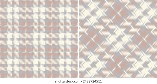 Vector striped pattern or checkered pattern. Tartan, textured seamless twill for flannel shirts, duvet covers, other autumn winter textile mills. Vector Format