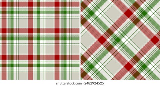 Vector striped pattern or checkered pattern. Tartan, textured seamless twill for flannel shirts, duvet covers, other autumn winter textile mills. Vector Format