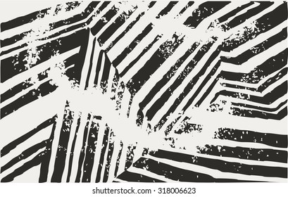 Vector striped pattern. Grunge black-white background.