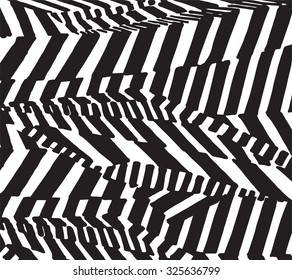 Vector striped pattern. Grunge black-white background.