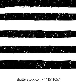 Vector striped pattern. Grunge black-white background.