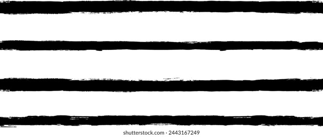 Vector striped pattern, grunge stripe seamless background, black and white brush strokes. grungy stripes, black paintbrush line backdrop	