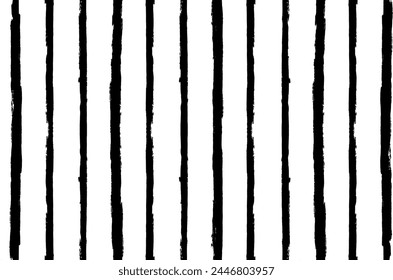 Vector striped pattern, grunge stripe seamless background, black and white brush strokes. grungy stripes, black paintbrush line backdrop	