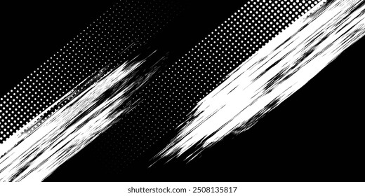 Vector striped pattern, grunge stripe seamless background, black and white brush strokes. grungy stripes. EPS 10