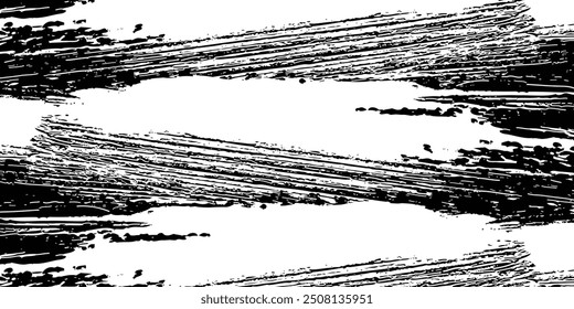Vector striped pattern, grunge stripe seamless background, black and white brush strokes. grungy stripes