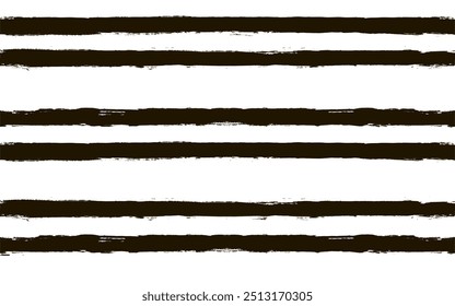 Vector striped pattern, grunge stripe seamless background, black and white brush strokes. Grungy stripes, black paintbrush lines	