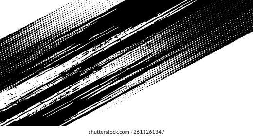 Vector striped pattern, grunge stripe seamless background, black and white brush strokes. grungy stripes. EPS 10
