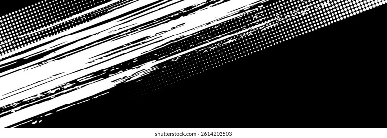 Vector striped pattern, grunge stripe seamless background, black and white brush strokes. grungy stripes. EPS 10
