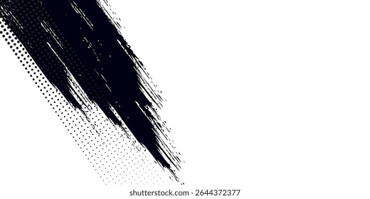 Vector striped pattern, grunge stripe seamless background, black and white brush strokes. grungy stripes. EPS 10