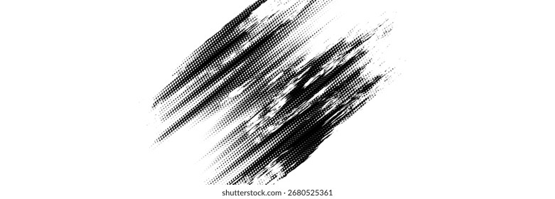 Vektor gestreiftes Muster, farbiger Streifen nahtlosen Hintergrund, schwarz-weiße Pinselstriche. Grungy Stripes. EPS 10
