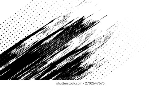Vector striped pattern, grunge stripe seamless background, black and white brush strokes. grungy stripes. EPS 10
