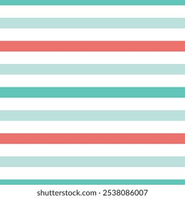 Vector striped pattern with multi colored horizontal lines on white background