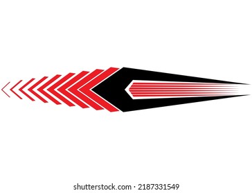 Vector striped pattern for sports car, boat, moto, sportswear. Speed. Vehicle sticker. Dynamics. Striped sports pattern. Vector background.