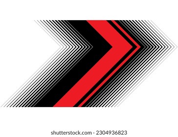 Patrón de rayas vectoriales para un coche deportivo, barco, moto, juguete, ropa deportiva, diseño interior. Elemento de diseño rayado. Flecha vectorial. Fondo vectorial.