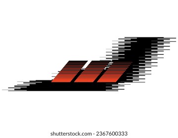 Vector striped pattern for a sports car, motorcycle, boat, SUV, toy, sportswear. Striped design element. Trendy vector background