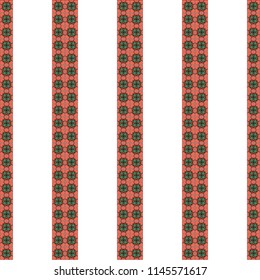 Vector Striped Seamless Pattern. Black and white background