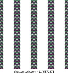 Vector Striped Seamless Pattern. Black and white background