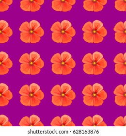 Vector striped seamless pattern with cosmos flowers. Decorative ornament for fabric, textile, wrapping paper. Traditional oriental seamless paisley pattern. Floral wallpaper on a purple background.
