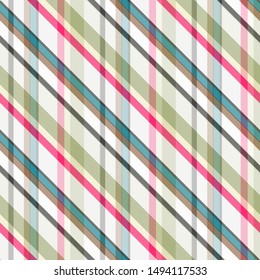 Vector striped seamless pattern with diagonal stripes. Colorful background. Wrapping paper. Print for interior design and fabric. Kids background. Backdrop in vintage style.