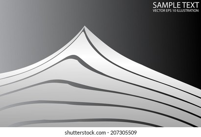 Vector striped shiny background illustration - Abstract silver vector background template
