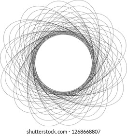 Vector striped spiral abstract tunnel background. Spiral funnel. Gray twisted ray hole. Exciting gently spiraling optical illusion background. Abstract elegant modern swirl wallpaper or cover concept