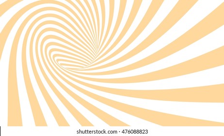Vector striped spiral abstract tunnel background.