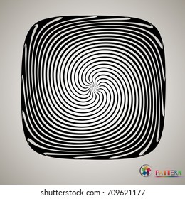vector striped spiral abstract tunnel background. Spiral funnel. Twisted rays. Striped tunnel. Spiral hole.