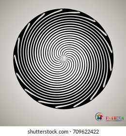 vector striped spiral abstract tunnel background. Spiral funnel. Twisted rays. Striped tunnel. Spiral hole.