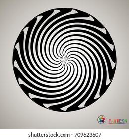 vector striped spiral abstract tunnel background. Spiral funnel. Twisted rays. Striped tunnel. Spiral hole.