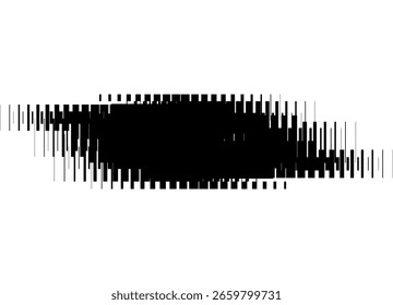 Vector striped spot black on white background. Background with space for text. Pattern of broken lines