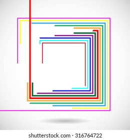 Vector Striped Square Line .