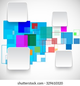 Vector Striped Square Line .