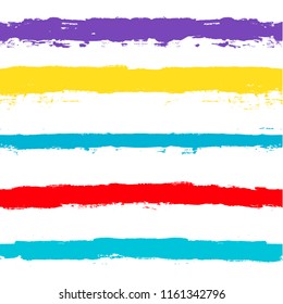 vector striped summer pattern. Paint Lines Seamless background. ink brush strokes. colorful stripes for swimming close, polo or T-shirt Modern hipster paintbrush line. spring stripes girly backdrop