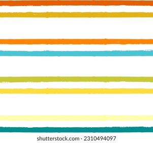 Vector striped summer pattern. Paint Lines Seamless background. Colorful brush strokes. Bright stripes watercolor lines	
