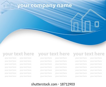 vector striped template for real estate or construction company
