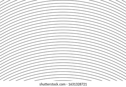 Vector striped white and black background. curve line pattern abstract texture 