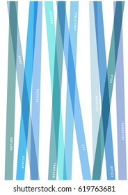 vector striped winter background with place for your text
