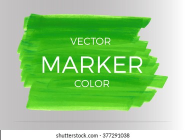 Vector stripes drawn with green markers. Elements for design and background