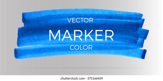 Vector ?olor stripes drawn with markers blue. Elements for design and background